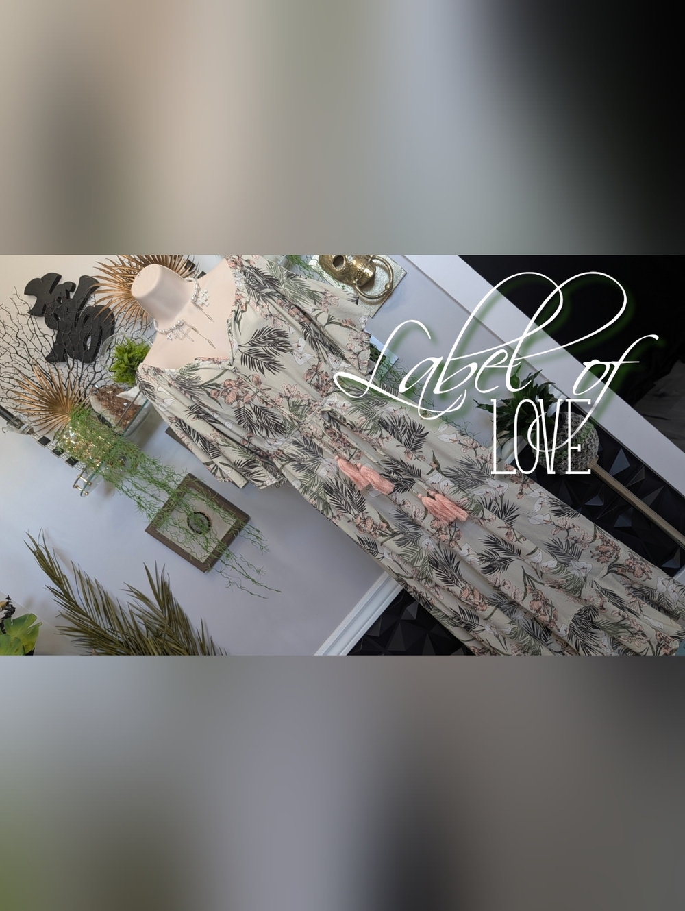 Label of Love Boho Tropical Maxi Dress XL